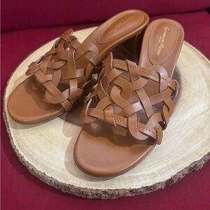 Gianvito Rossi ‘Almafi’ Woven Leather Slide Mules